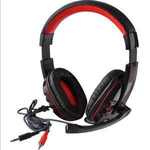 Gaming headset color black & red